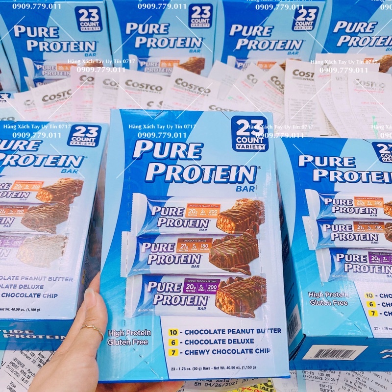 Thanh dinh dưỡng protein bar PURE PROTEIN 50g hỗ trợ tăng cơ cho gymmer