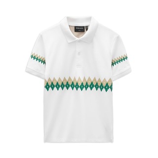 Áo Polo Diamond Pat White 