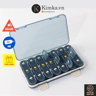 (150) Hộp Đựng Thuốc Khay Chia Thuốc Nhiều Ngày Mang Đi Du Lịch Có Dạ Quang