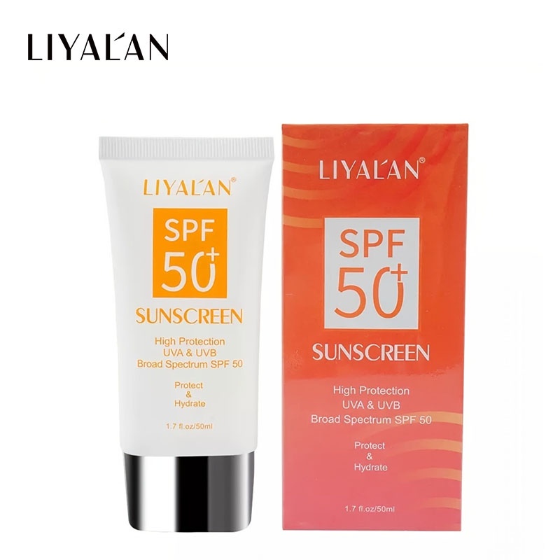 Kem chống nắng LIYALAN 50ml SPF 50+ chống thấm nước dưỡng ẩm tự nhiên cao cấp