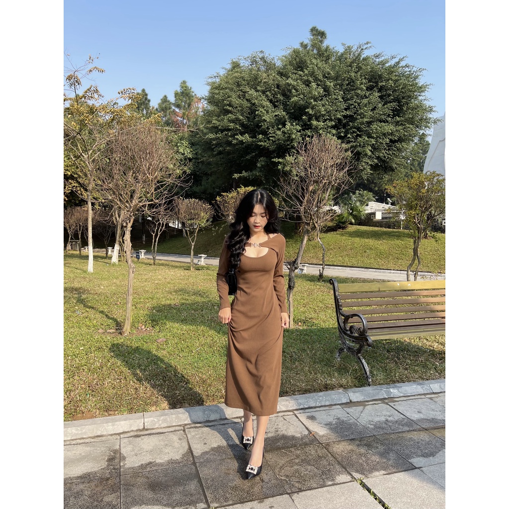 Set đầm thiết kế hai dây kèm áo cardigan DENA DRESS - GOÛT DE JUN