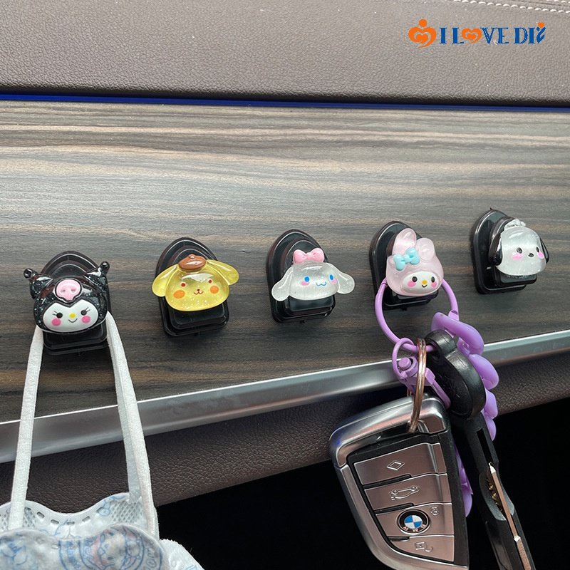 Móc Treo Túi Mua Sắm Hình Thú Cưng Hoạt Hình Bằng Nhựa Mini Tự Dính Đa Năng Trang Trí Nội Thất Xe Hơi