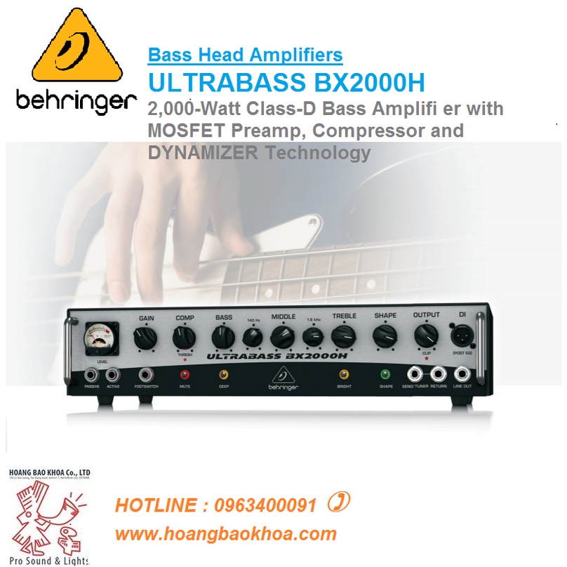 BX2000H Bass Amply 2.000w Behringer - Amply Behringer