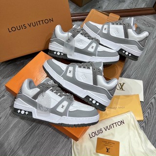 Giày thể thao sneaker LV xám bản cao cấp nam nữ ảnh thật tự chụp +freeship