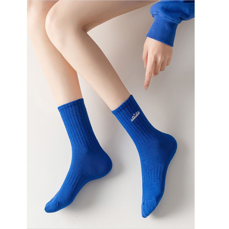 Vớ Cotton Cổ Cao Thoáng Khí Thoải Mái Thời Trang Đường Phố Unisex