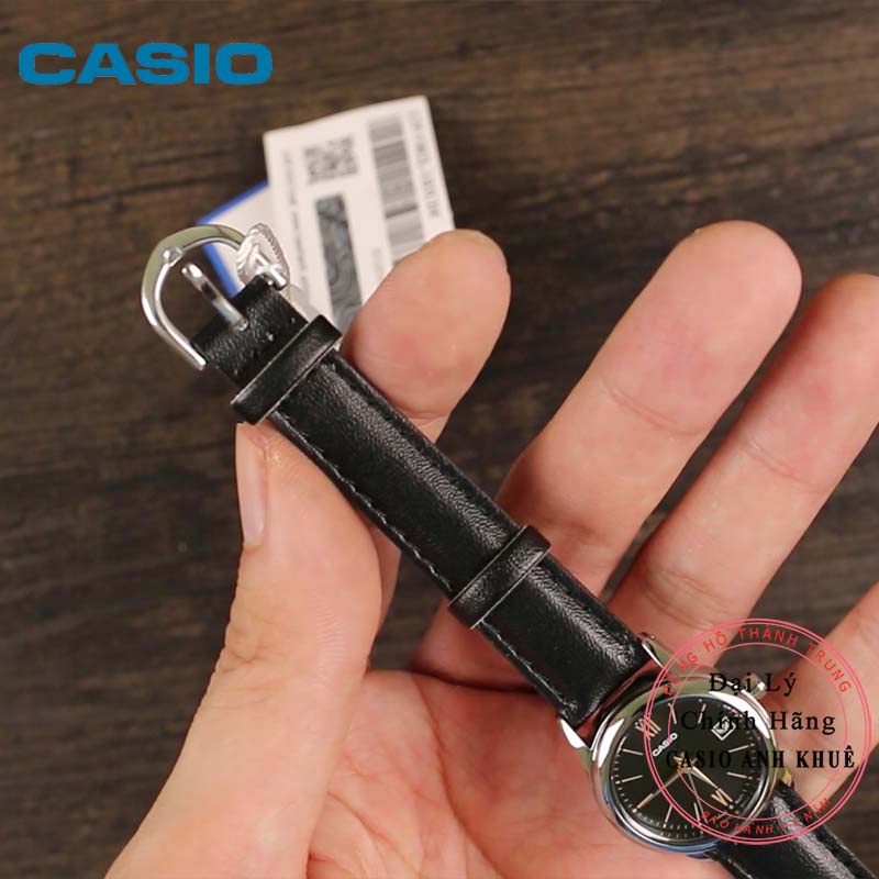 Đồng hồ nữ Casio LTP-V002l-1B3UDF dây da cỡ mặt 25mm