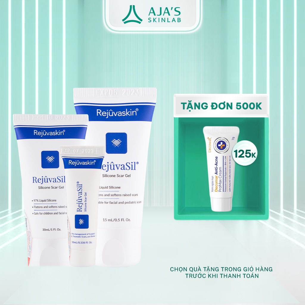 Gel ngăn ngừa và làm xẹp sẹo lồi, phì đại Rejuvasil REJUVASKIN 10ml/ 15ml/ 30ml - AJA'S SKINLAB