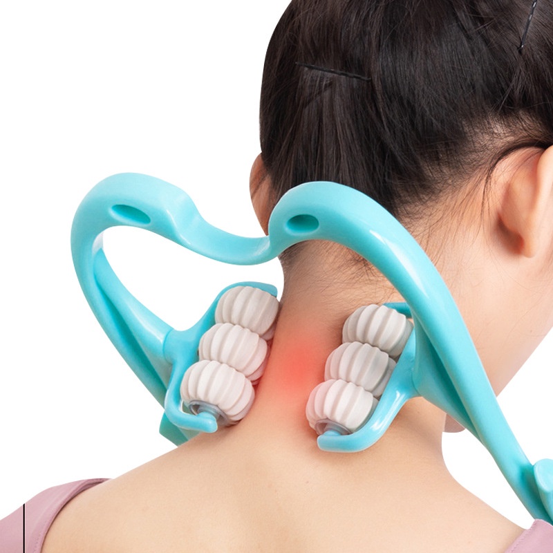 Máy mát xa cổ và vai Giảm áp lực cho tay và cột sống cổ 6 bánh Máy mát xa cột sống cổ