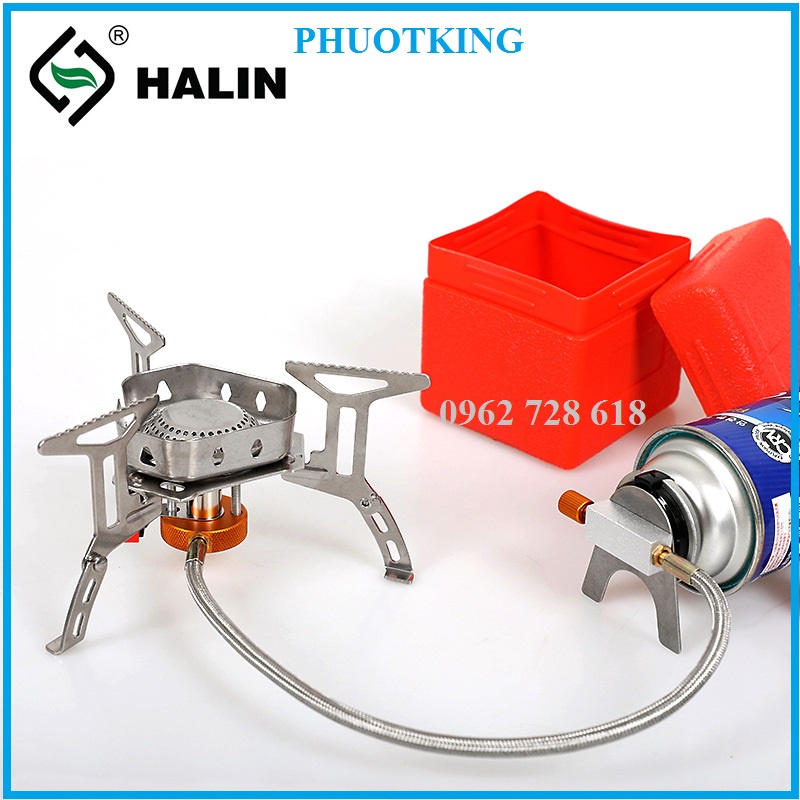 Bếp gas dã ngoại chính hãng Halin, sử dụng bình gas mini
