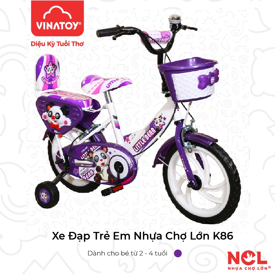 Xe Đạp Trẻ Em Nhựa Chợ Lớn K86 Cho Bé Từ 2 đến 4 Tuổi