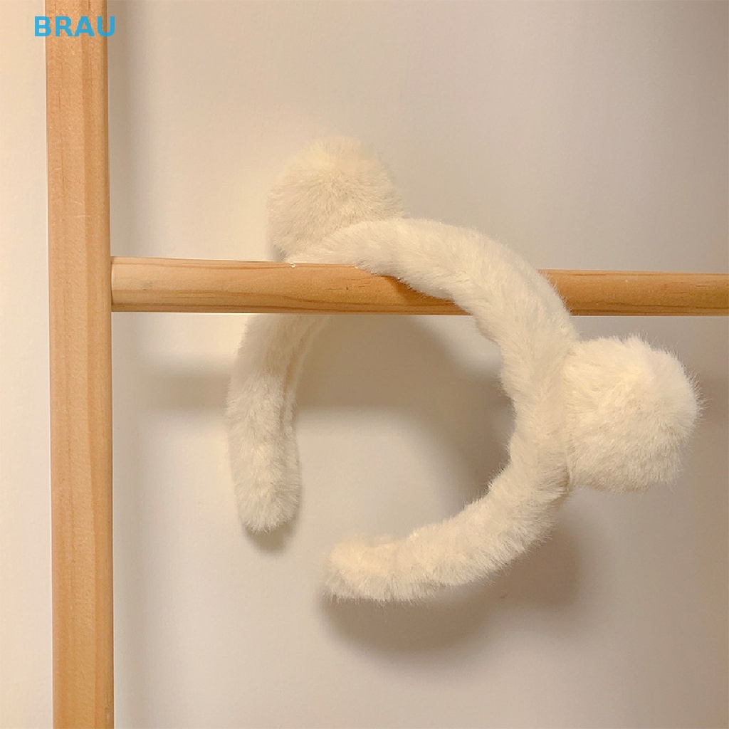 Băng Đô Cài Tóc Hình Tai Gấu Bằng Lông Nhung Dễ Thương Xinh Xắn