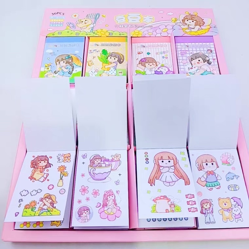 [MINI]Sổ hình dán cắt sẵn 24 trang tuyển toàn mẫu siêu dễ thương