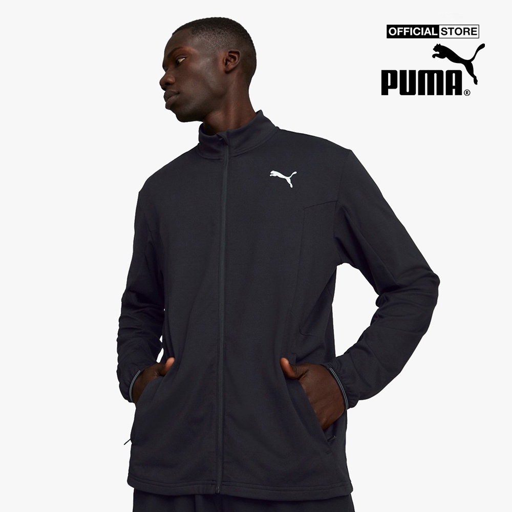 PUMA - Áo khoác thể thao nam cổ trụ phối zip Run Cloudspun 522399-01