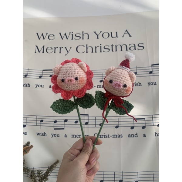 Hoa đan len handmade