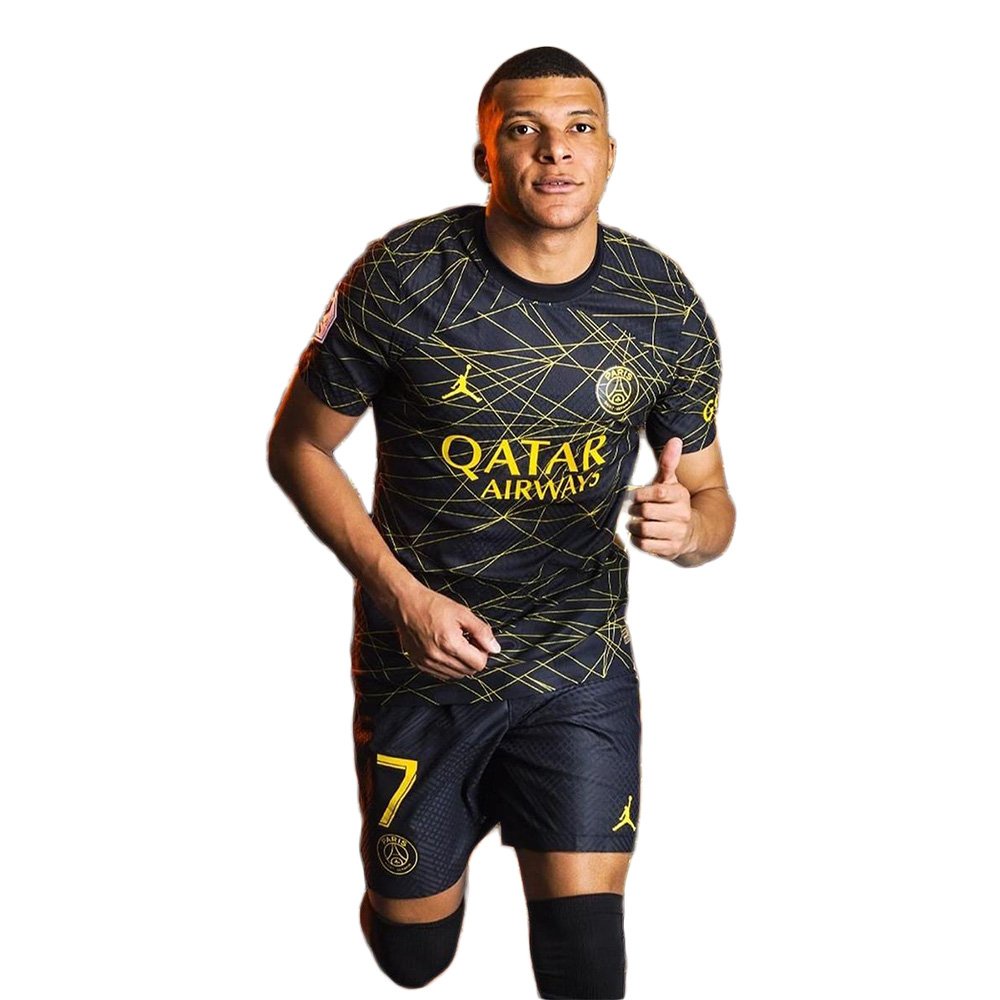 Quần áo PSG màu đen sân khách thứ 4 2022-23 CÓ IN tên số