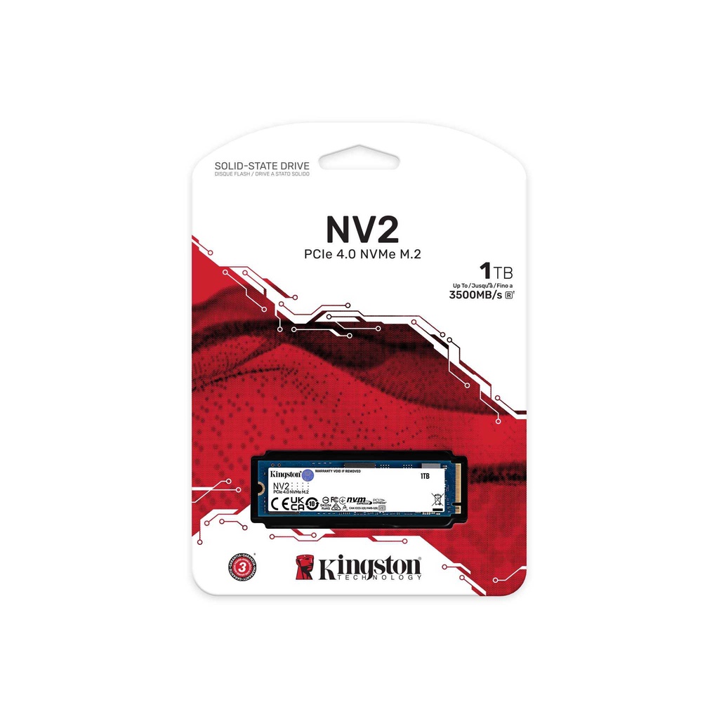 Ổ cứng SSD Kingston NV2 PCIe 4.0 NVMe 1TB / 500GB / 250GB - Hàng chính hãng