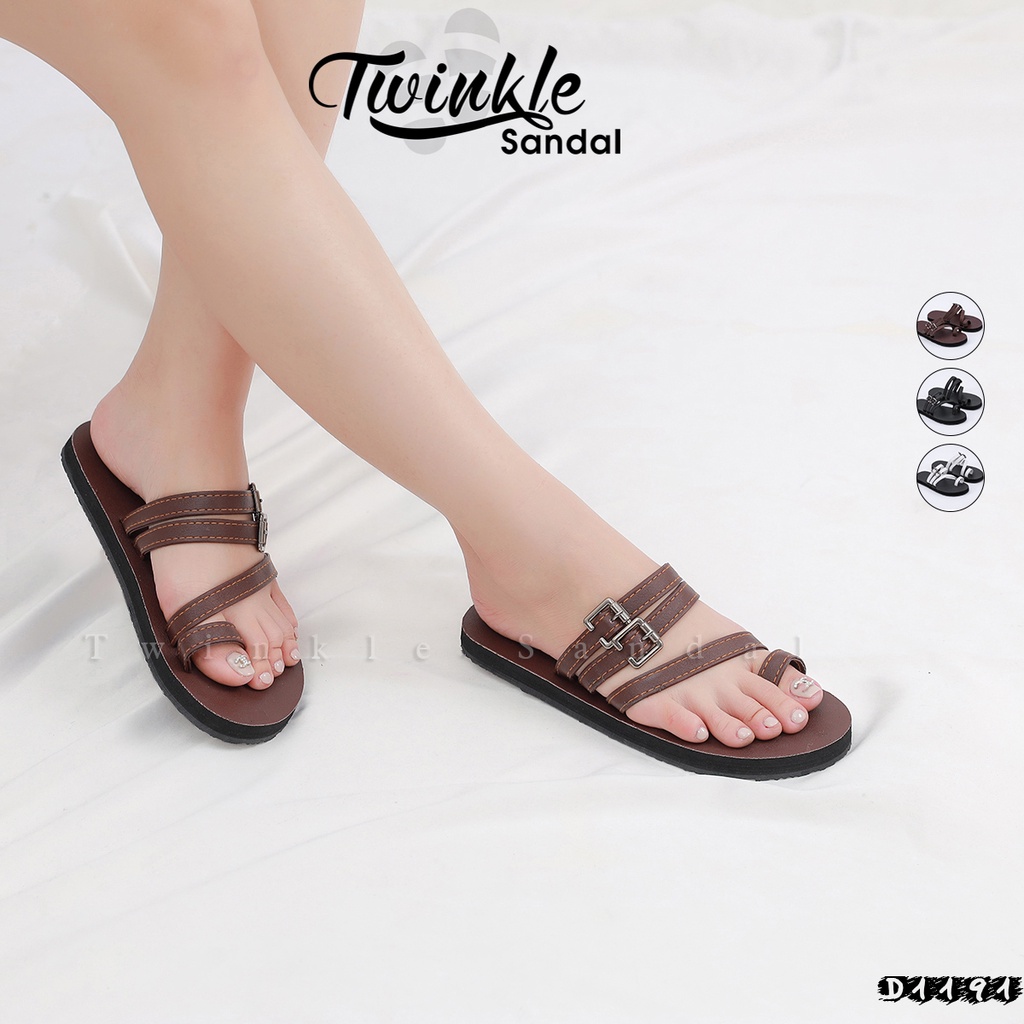 Dép sandal Nữ quai mảnh da mềm Đế bệt Cao Su ôm chân mã D1395 D1191 SD09