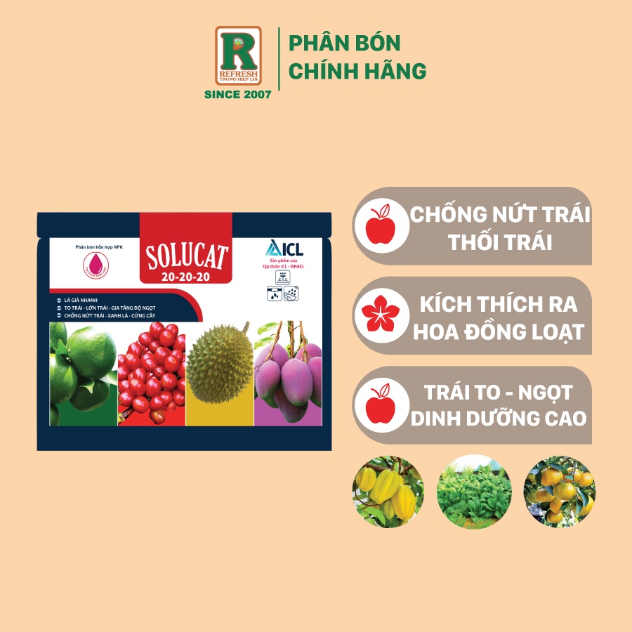 Phân bón NOVA ICL 20 20 20 nhập khẩu ISRAEL gói 250Gr