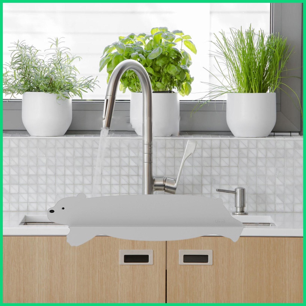 Tấm Chắn Bắn Nước Bằng Silicon Hình Gấu Hoạt Hình Gắn Bồn Rửa Chén / Nhà Bếp / Phòng Tắm