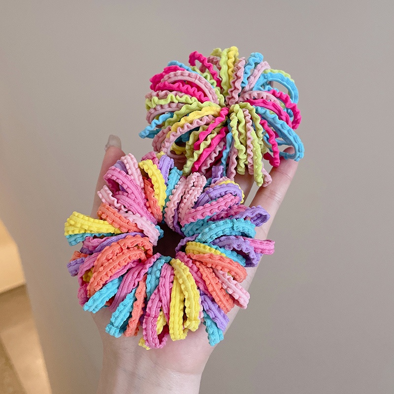 Set 50-100 Chun Buộc Tóc Nhiều Màu Sắc Dễ Thương Cho Bé Gái