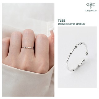 Nhẫn bạc nữ TLEE xoắn bi trơn basic cá tính TLEE JEWELRY A0218