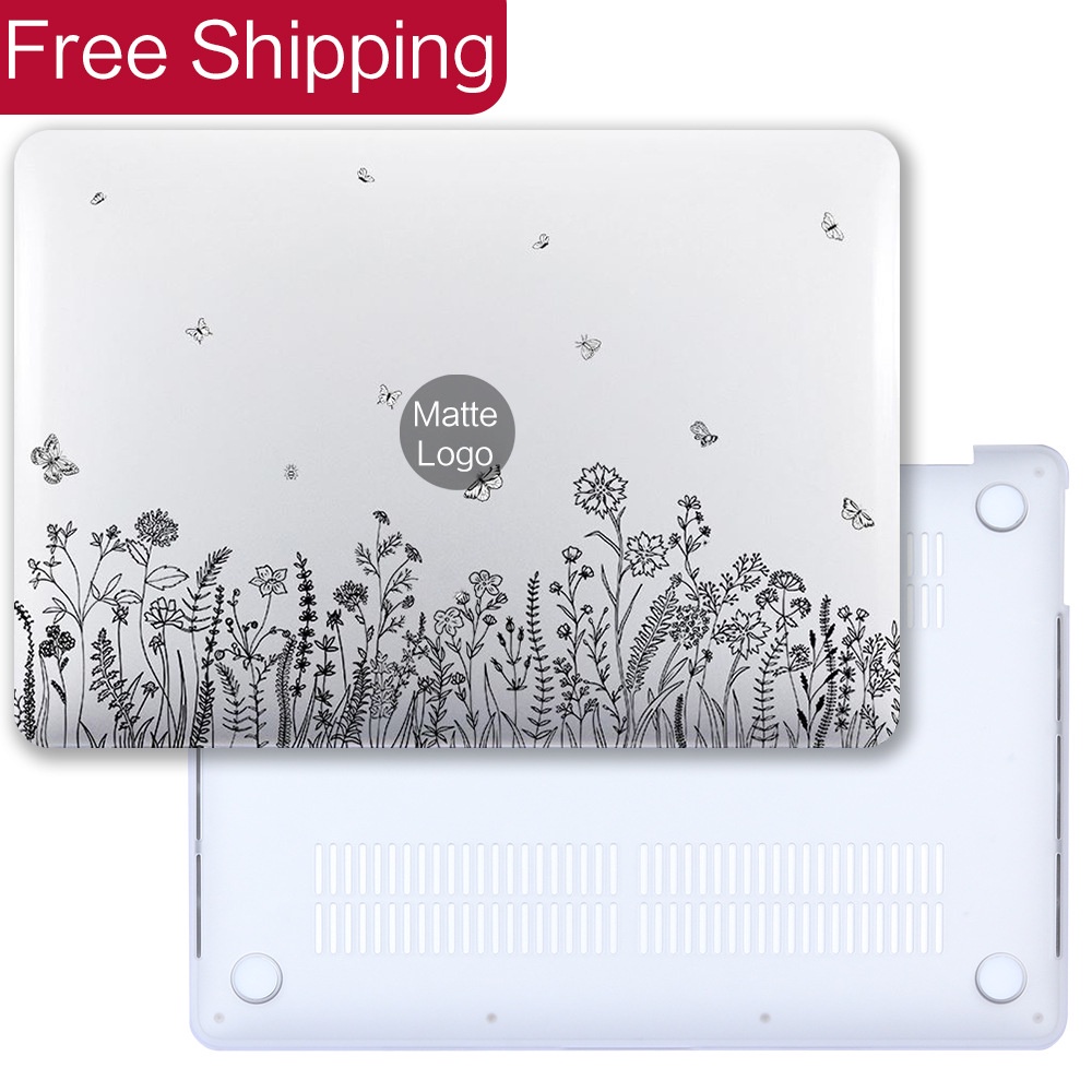 Vỏ Bảo Vệ Laptop Mỏng Cứng Họa Tiết Hoa Cho 2023 macbook Air 2022 M2 13.6 inch Pro 14 M1 Retina 13 2021