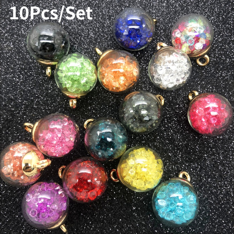 Set 10 Lọ Thủy Tinh Mini 16MM Đựng Trang Sức