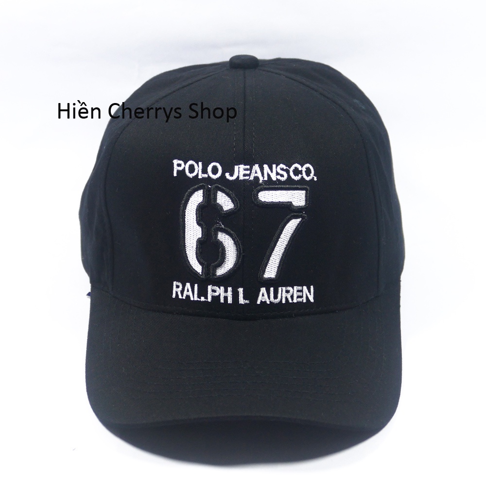 Mũ lưỡi trai, Nón kết thêu chữ 67 P.o L.o Jeansco cao câp- Chất liệu kaki &amp; Cotton thích hợp cho tín đồ mê nón xịn.