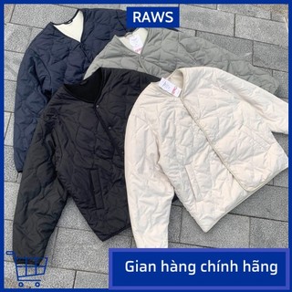 Áo khoác lông cừu Cardigan SPAO 2 mặt chính hãng