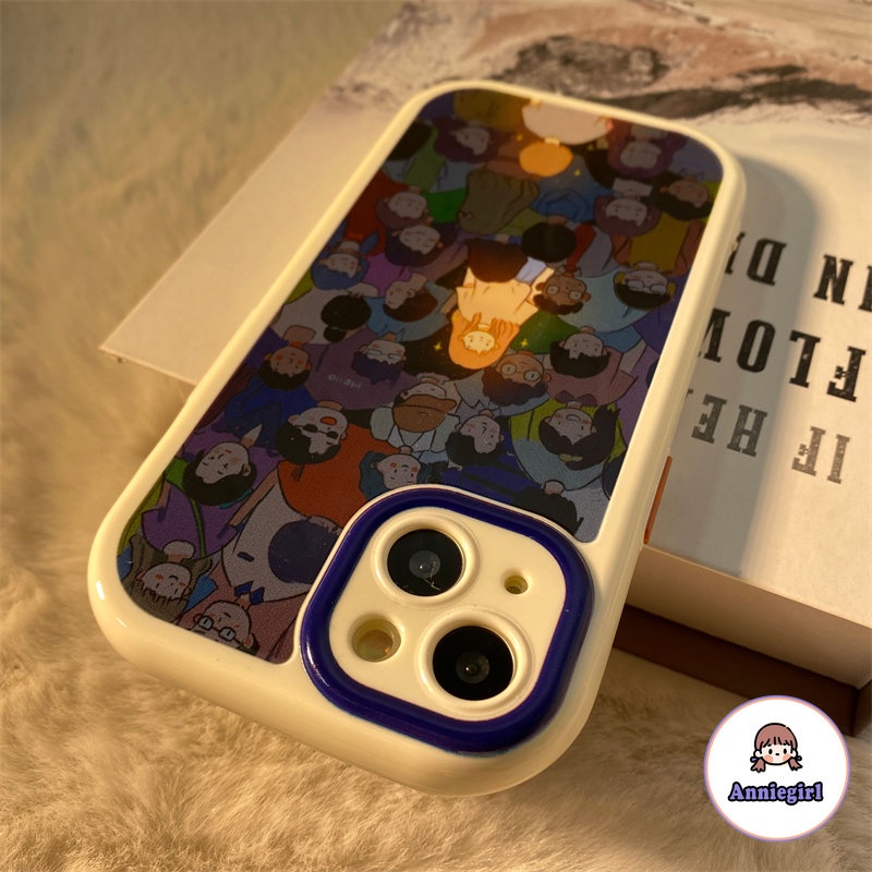 Ốp Điện Thoại TPU Mềm Chống Sốc Chống Dơ In Hình Bé Trai Bé Gái Hoạt Hình Cho IPhone 14 13 12 11 Pro Max 14 Pro Max