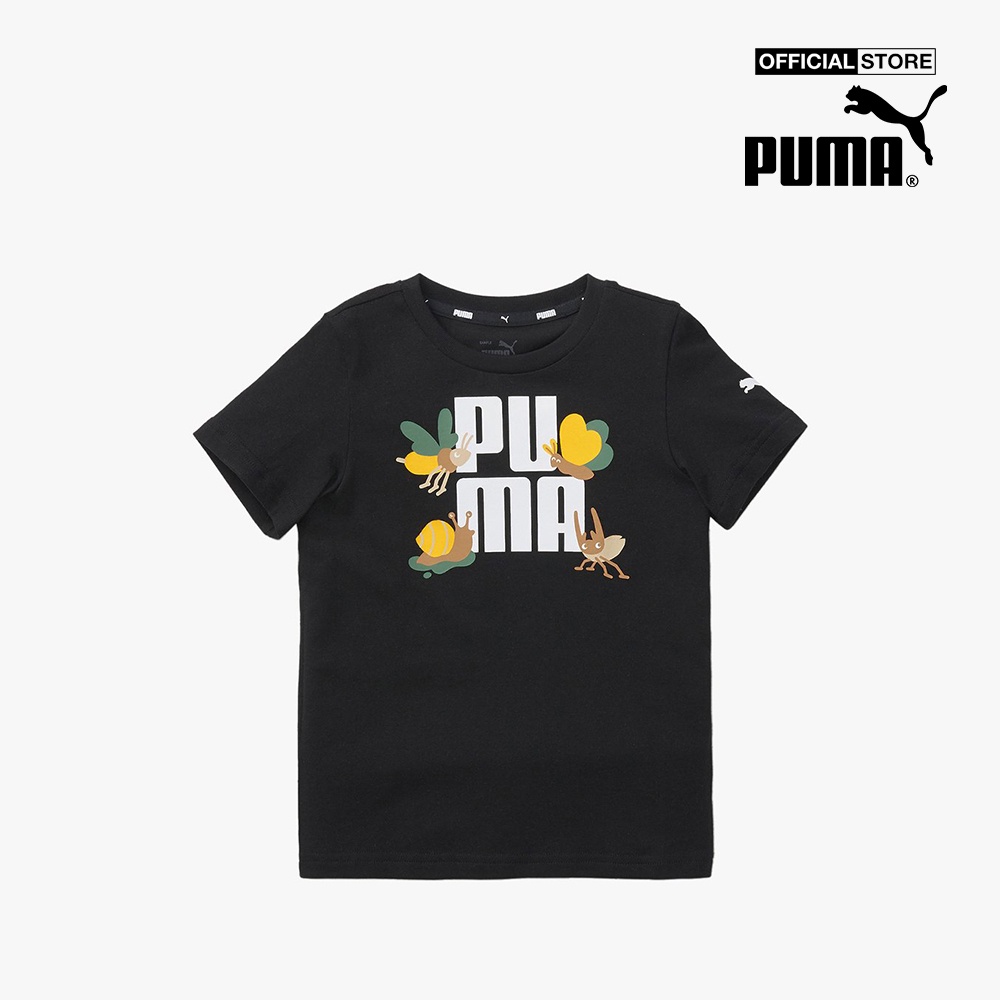 PUMA - Áo thun trẻ em ngắn tay Small World 670129-01