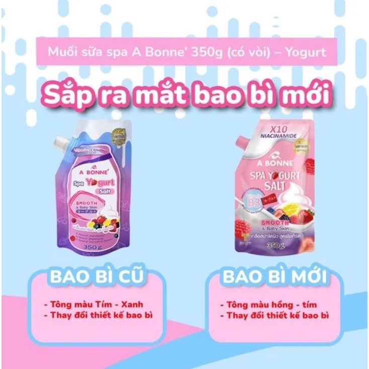 Combo 3 Bịch - Muối Tắm Sữa Spa A Bonne 350g