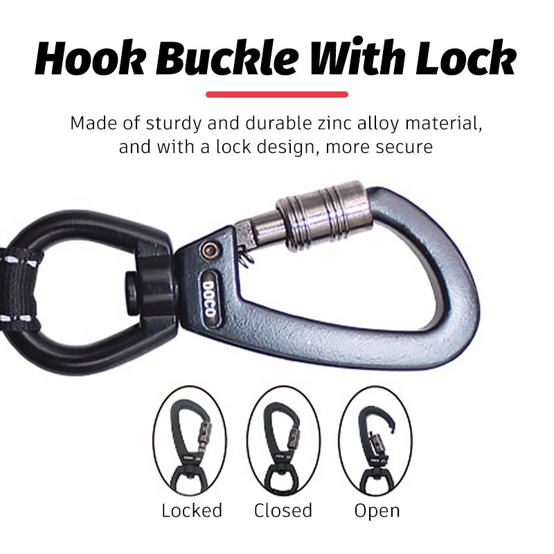 HamshMoc Dây RúT 360 Độ DùNg Để DẫN Thú Cưng Đi DạO° Ổ Khóa Một Nút Có Tay Cầm Chống Trượt Phản Quang Bằng Nylon