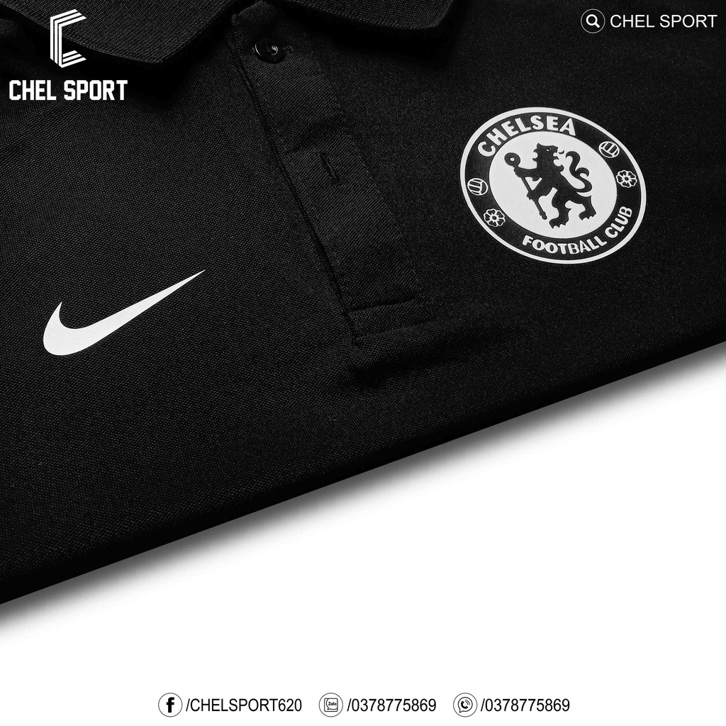 Áo polo logo thêu Chelsea 2rd 2023