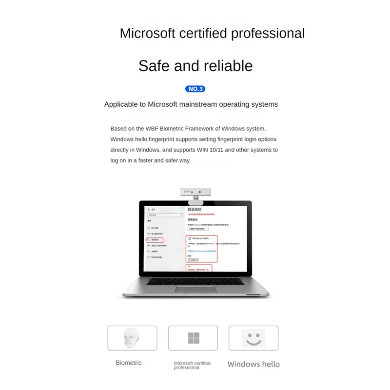 Webcam Nhận Diện Khuôn Mặt Cho windows 10 / 11 windows hello hd 1080p 30fps