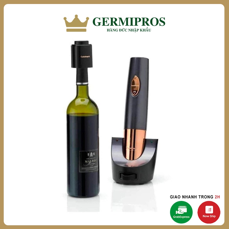 Bộ dụng cụ mở rượu vang tự động Cuisinart màu đồng siêu sang chảnh (tặng kèm nút rượu vang)