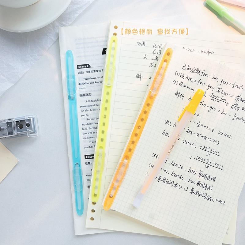 Kẹp Tài Liệu Bằng Nhựa Màu Sắc Ngọt Ngào Tiện Dụng Cho Học Sinh / Văn Phòng