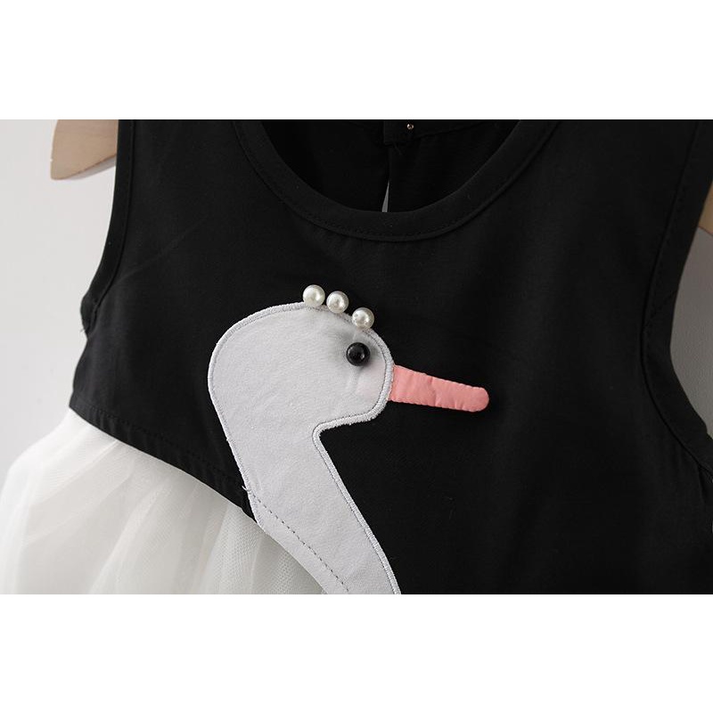 Váy công chúa bé gái babydoll sát nách MINTSCLOSET Mint's Closet đầm thiên nga phối voan bé 1 2 3 tuổi - GV0109