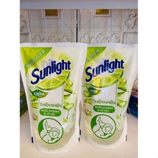 TÚI NƯỚC RỬA CHÉN BÁT SUNLIGHT 550g THIÊN NHIÊN MUỐI KHOÁNG VÀ LÔ HỘI