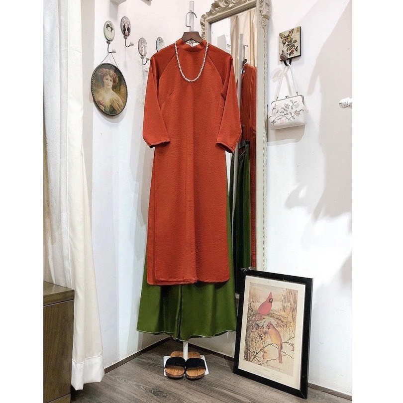 Áo dài cách tân dáng xuông cách điệu không nhăn không xù