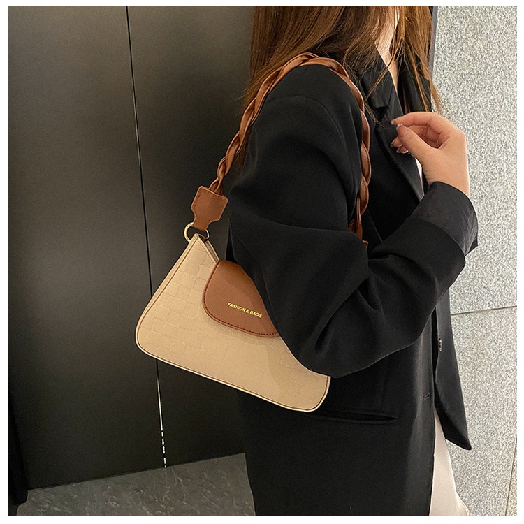 Túi xách nữ đeo vai thời trang nữ thanh lịch da vân nắp gài