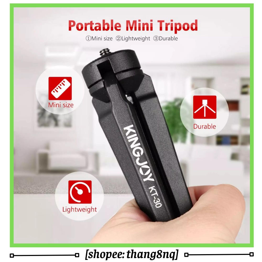 Tripod KingJoy KT-30 hợp kim nhôm, dùng cho điện thoại, máy ảnh | tải trọng tối đa 3kg