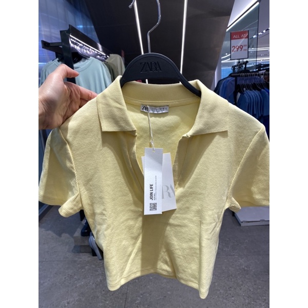 Áo polo croptop Zara Authentic