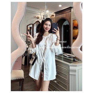 Áo váy sơmi nơ kim anh bùi
