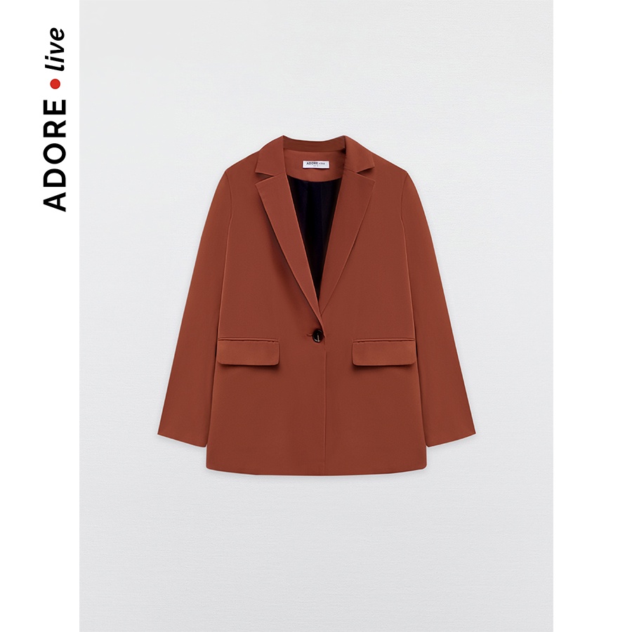 Blazer basic 4 màu chất liệu tuýt Si 1 khuy đen 2LBL1007 ADORE DRESS