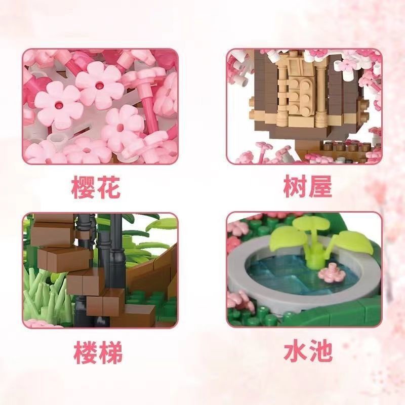 Bộ Đồ Chơi Lắp Ráp Lego Ngôi Nhà Trên Cây Hoa Anh Đào Cho Bé