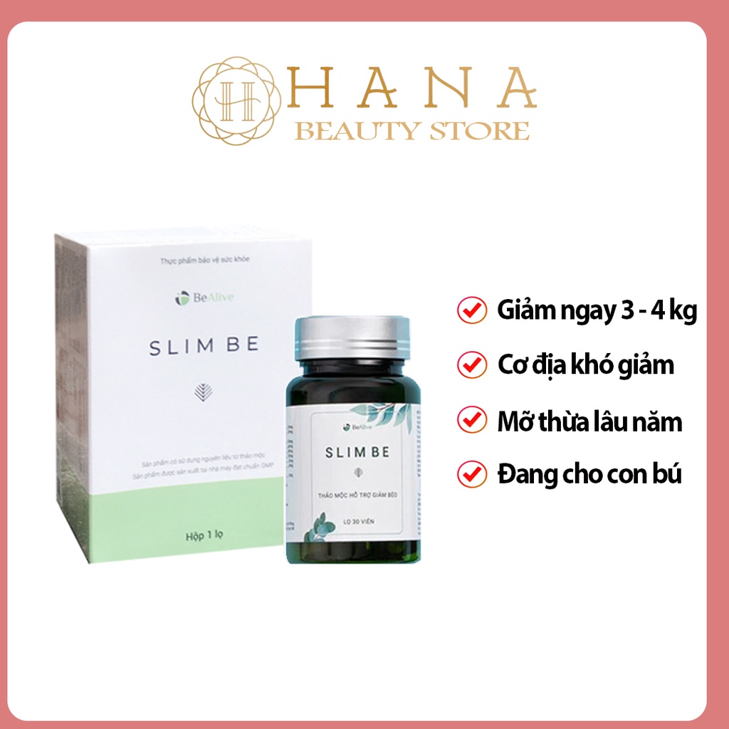 Giảm Cân Slim Be Của BEALIVE Hộp 30 Viên Chính Hãng Giúp Giảm Cân An Toàn