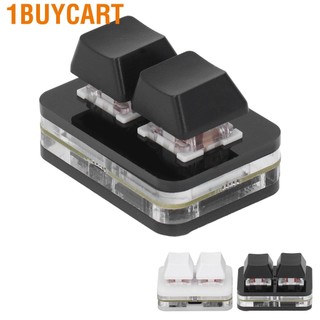 1buycart 2 Keys Red Switch Keyboard Mini USB Mechanical Keypad for Rhythm Games Copy Paste Function