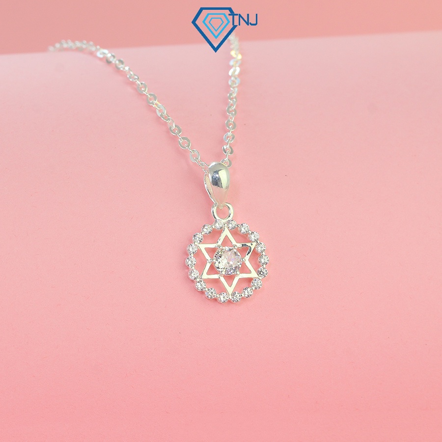 Dây chuyền bạc nữ mặt ngôi sao gắn đá đẹp, lấp lánh DCN0638 - Trang Sức TNJ