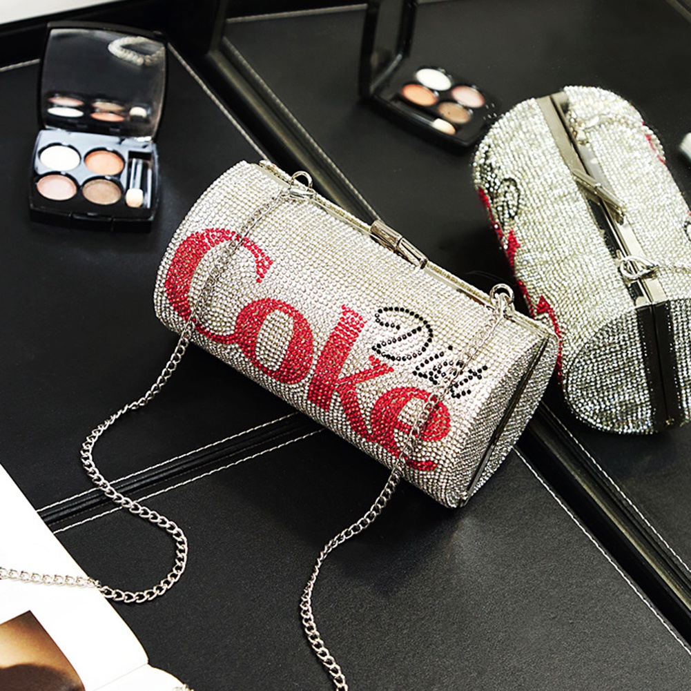 Túi Đeo Chéo Đính Đá Lấp Lánh Thời Trang Cho Nữ